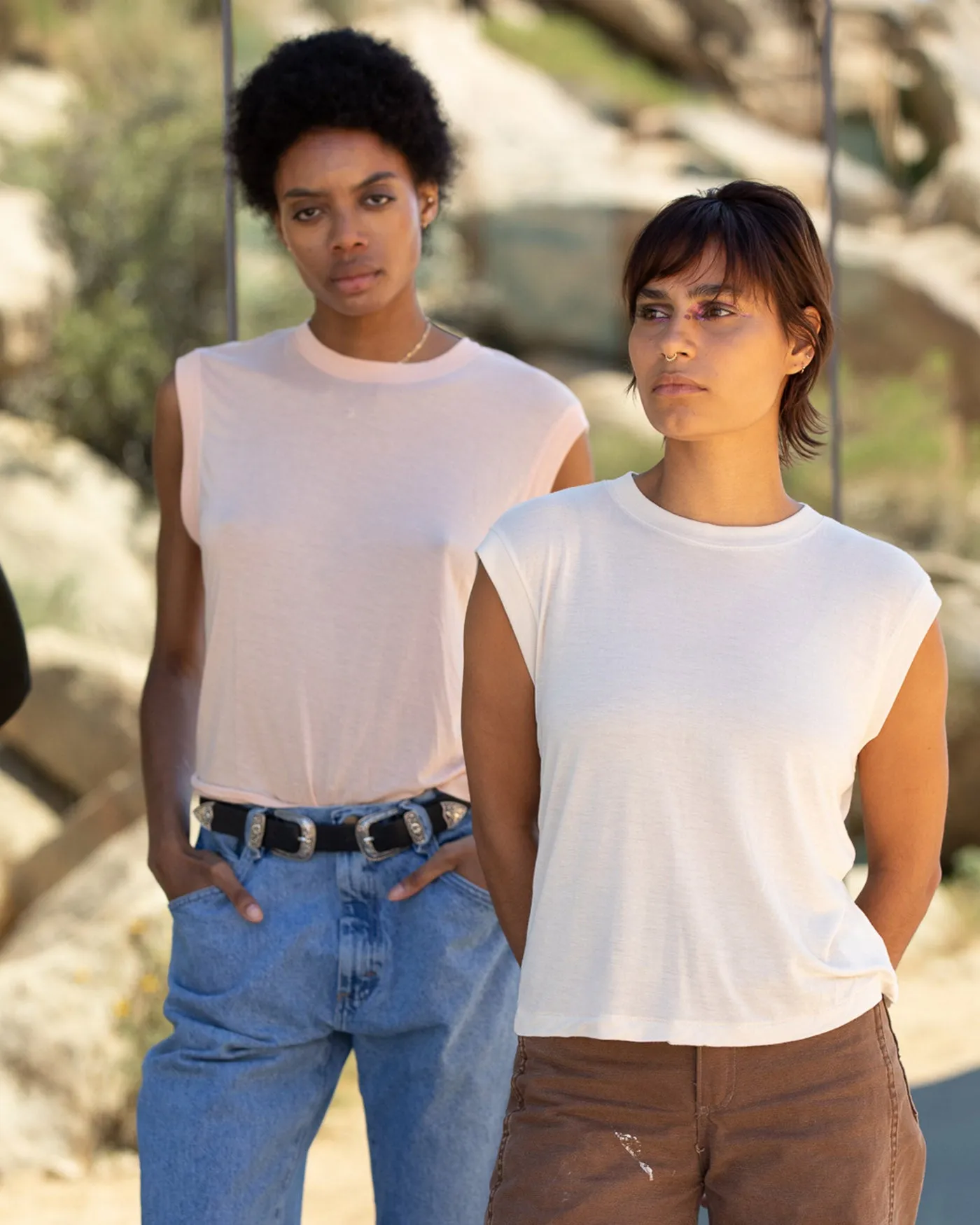 Women's Vintage Tissue Muscle Tank sold by Junk Food Clothing product image thumbnail 4