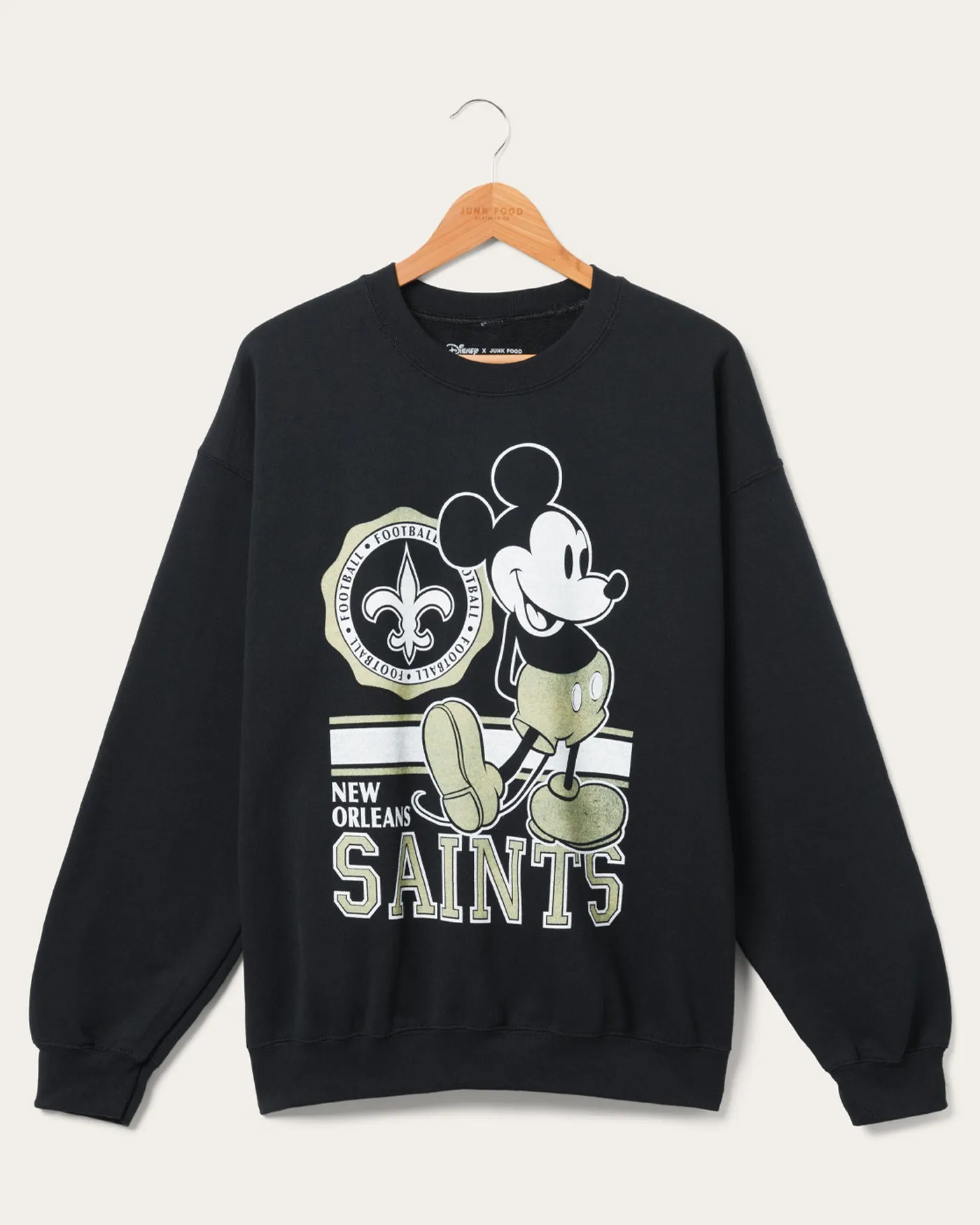 New Orleans Saints Mickey Crew Fleece sold by Junk Food Clothing