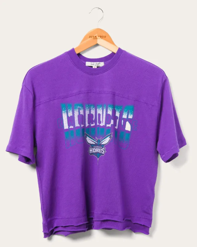 Women's Hornets Courtside Cropped Tee sold by Junk Food Clothing