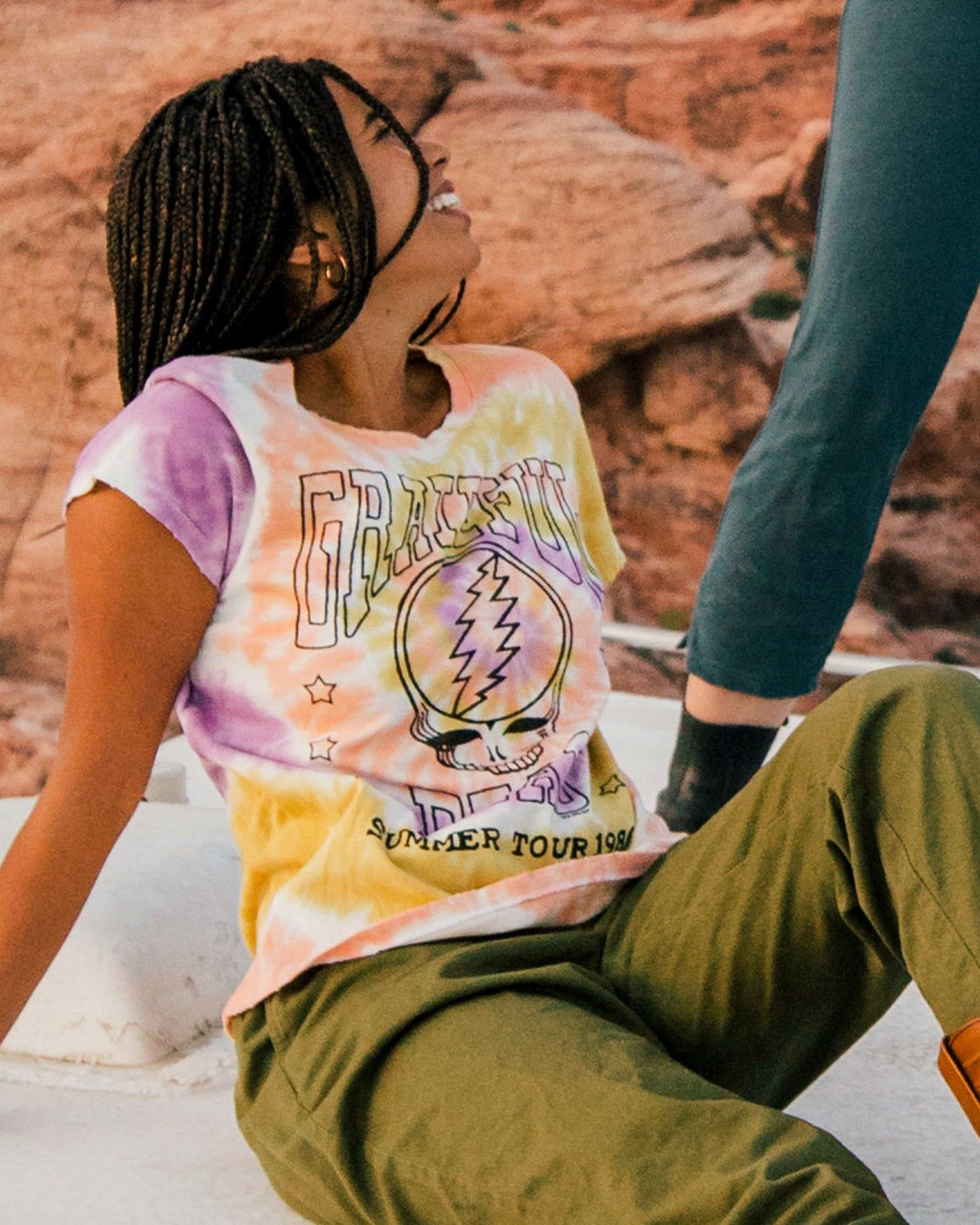Women's Grateful Dead Summer Tour Tie Dye Vintage Tee sold by Junk Food Clothing product image thumbnail 3