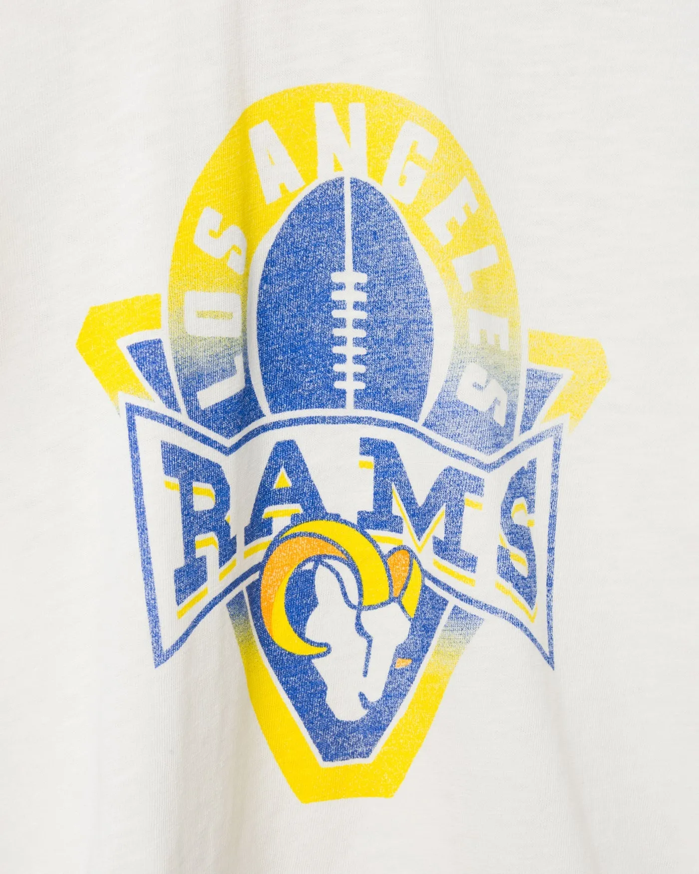 Women's Los Angeles Rams Mock Neck Crop Tee sold by Junk Food Clothing product image thumbnail 3