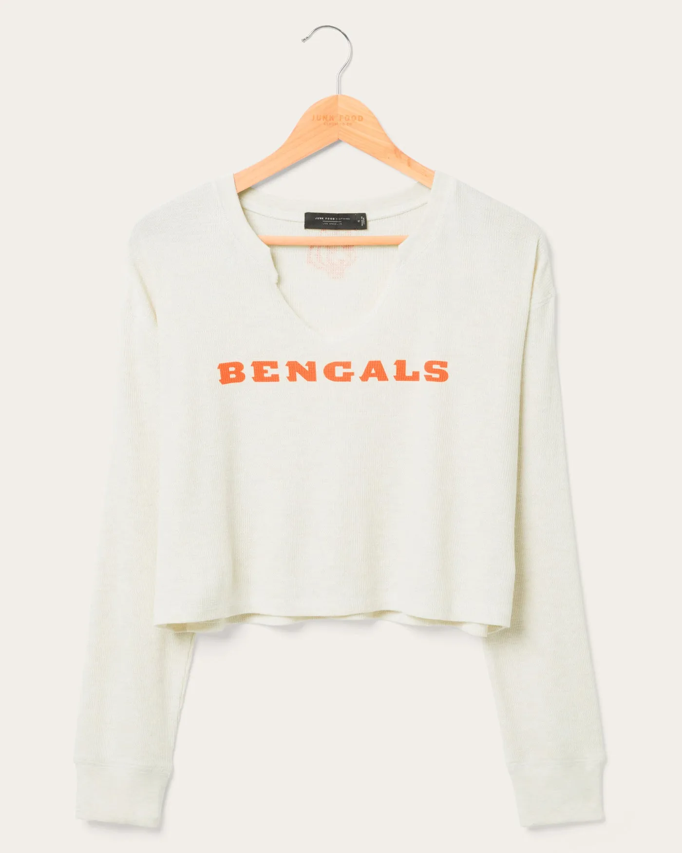 Women's Cincinnati Bengals Sunday Crop Thermal sold by Junk Food Clothing