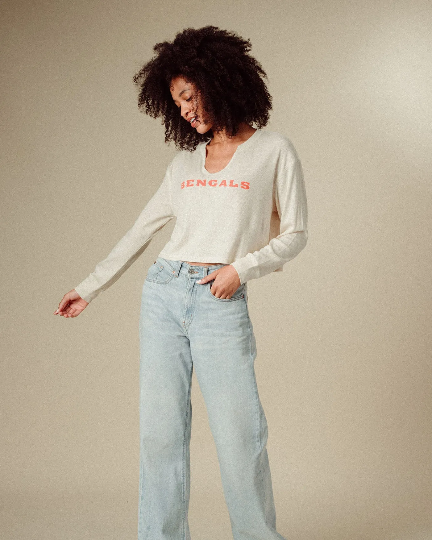 Women's Cincinnati Bengals Sunday Crop Thermal sold by Junk Food Clothing product image thumbnail 2