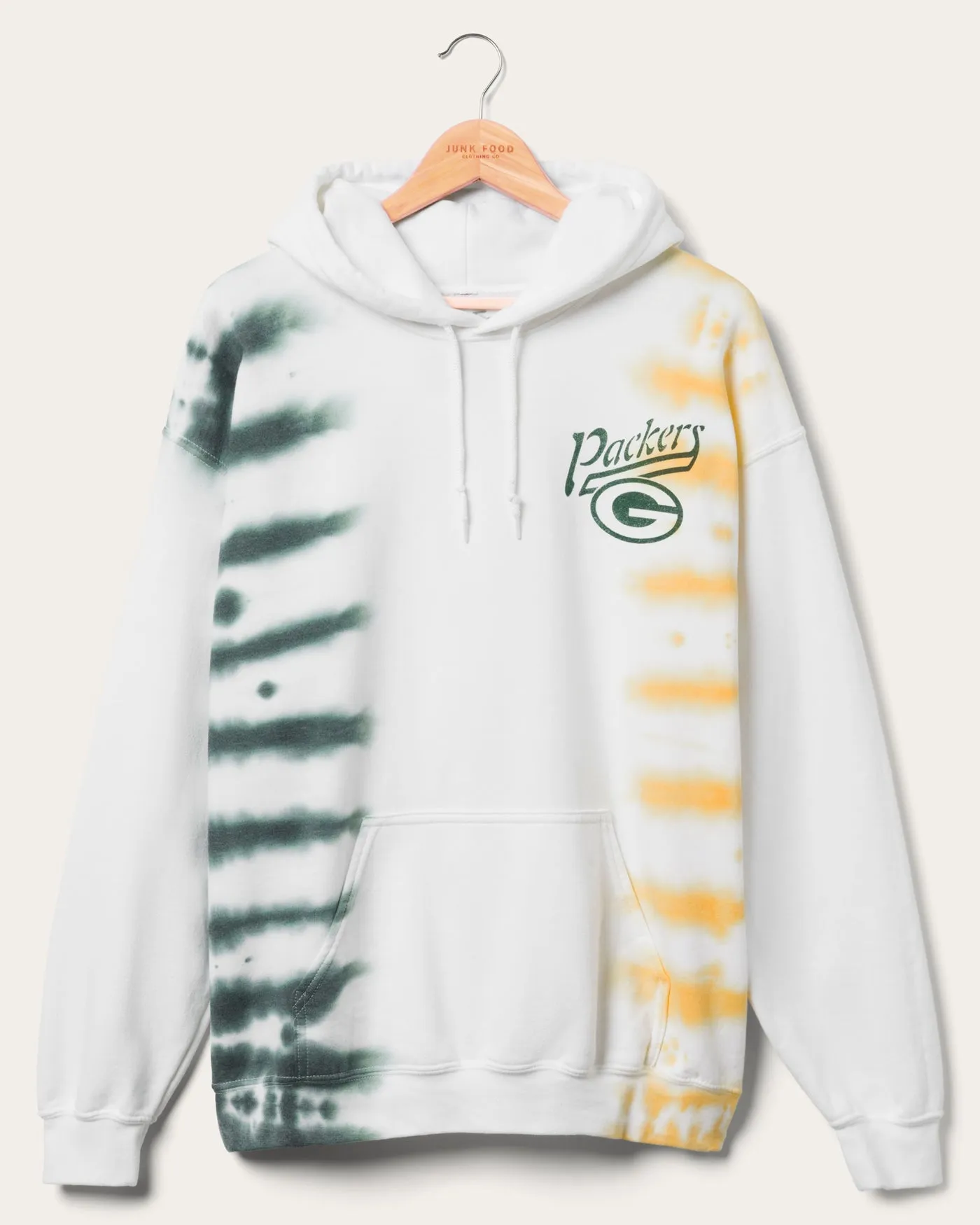 Green Bay Packers Stitch Tie Dye Hoodie sold by Junk Food Clothing