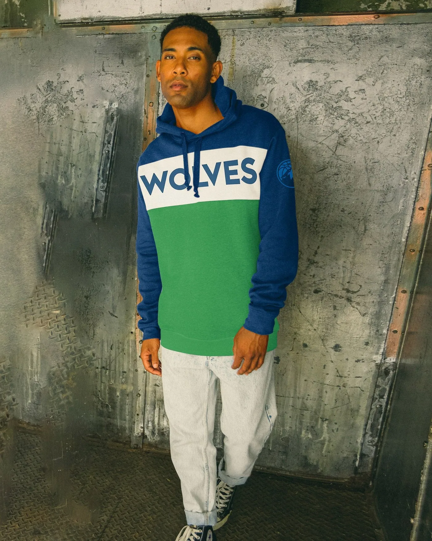 NBA Minnesota Timberwolves Colorblock Hoodie sold by Junk Food Clothing product image thumbnail 2