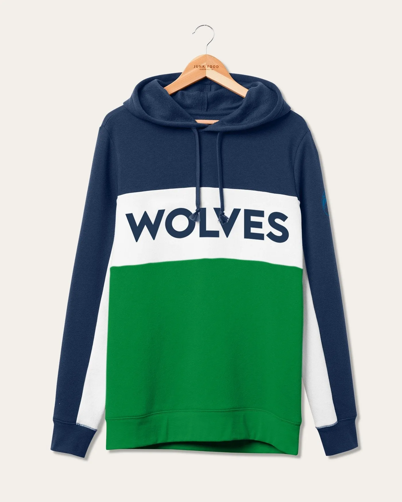 NBA Minnesota Timberwolves Colorblock Hoodie sold by Junk Food Clothing