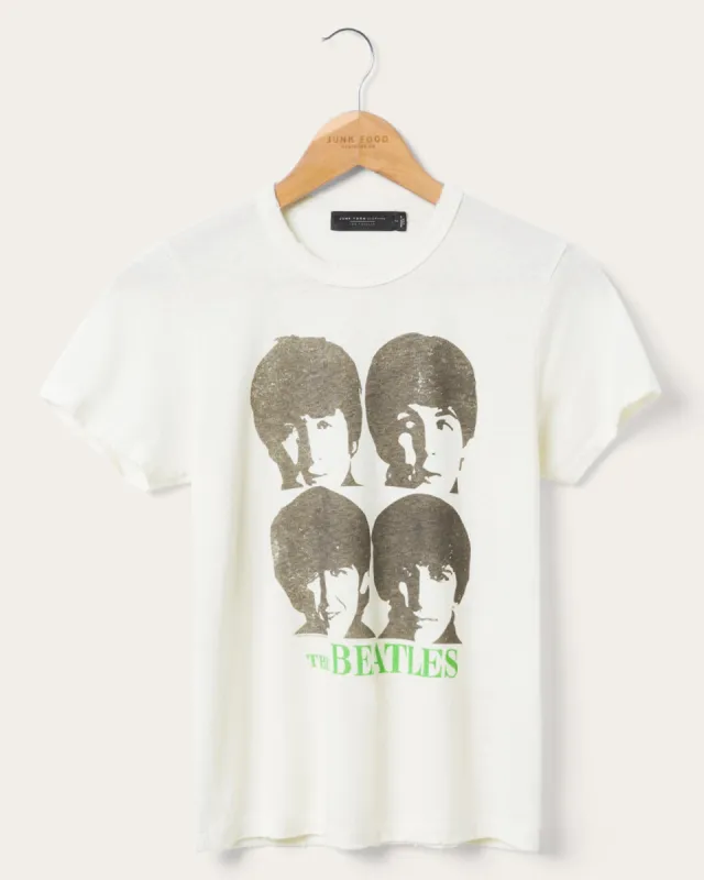 Women's The Beatles Four Portraits Original Tee sold by Junk Food Clothing