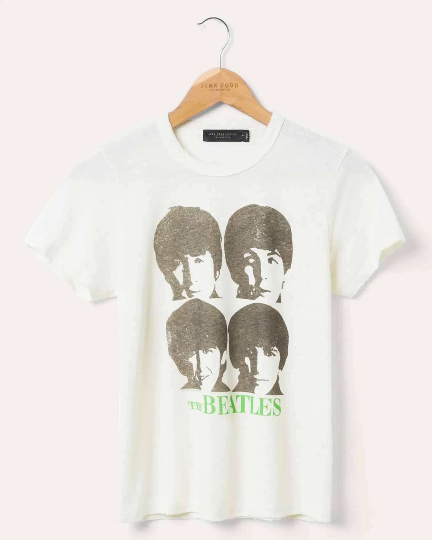 Women's The Beatles Four Portraits Original Tee sold by Junk Food Clothing