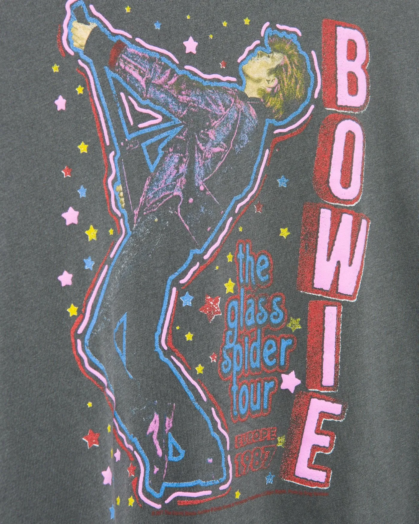 Women's David Bowie Glass Spider Tour Vintage Tee sold by Junk Food Clothing product image thumbnail 4