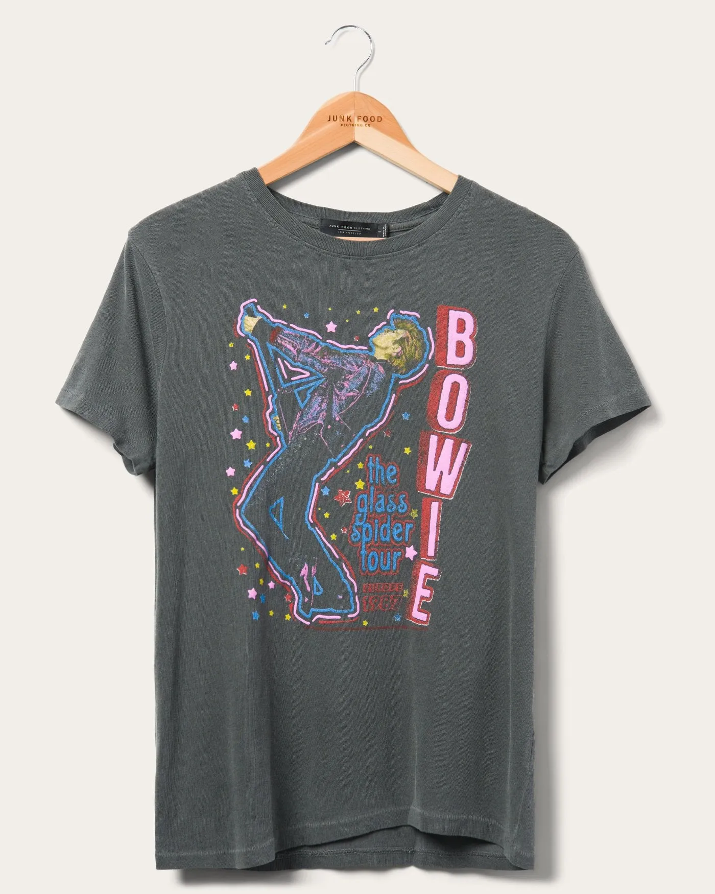 Women's David Bowie Glass Spider Tour Vintage Tee sold by Junk Food Clothing