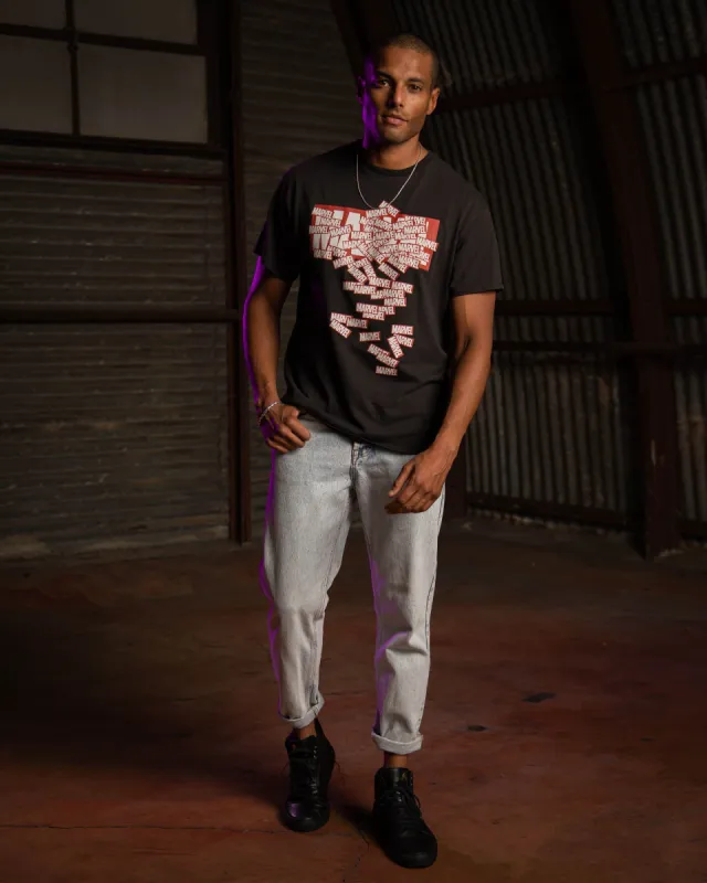 MENS MARVEL FALLING LOGO TEE sold by Junk Food Clothing