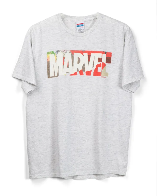 UNISEX MARVEL COLLAGE LOGO TEE sold by Junk Food Clothing