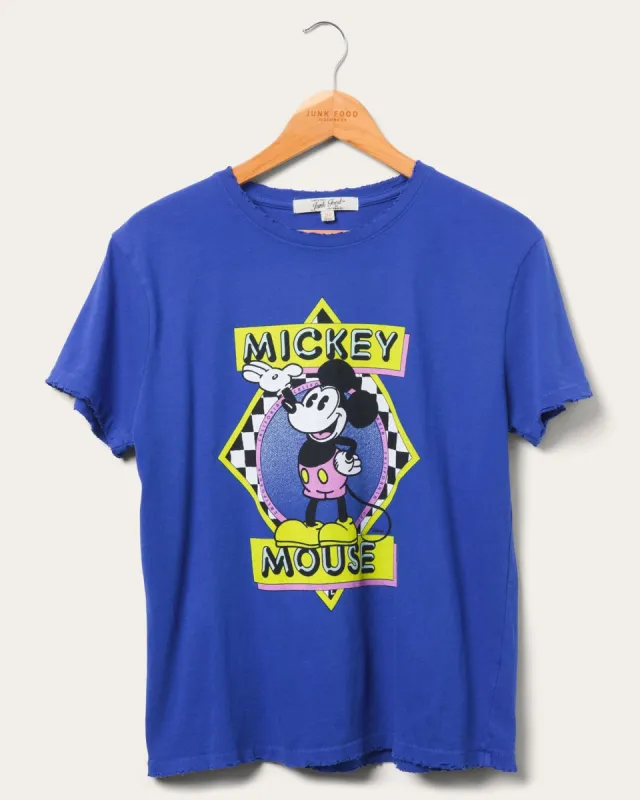 Women's Mickey Neon Checkers Vintage Tee sold by Junk Food Clothing