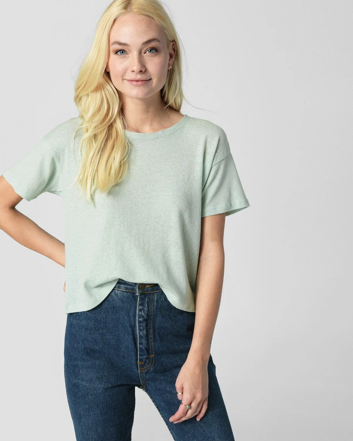 WOMENS CROP LINEN TEE *SALE* sold by Junk Food Clothing