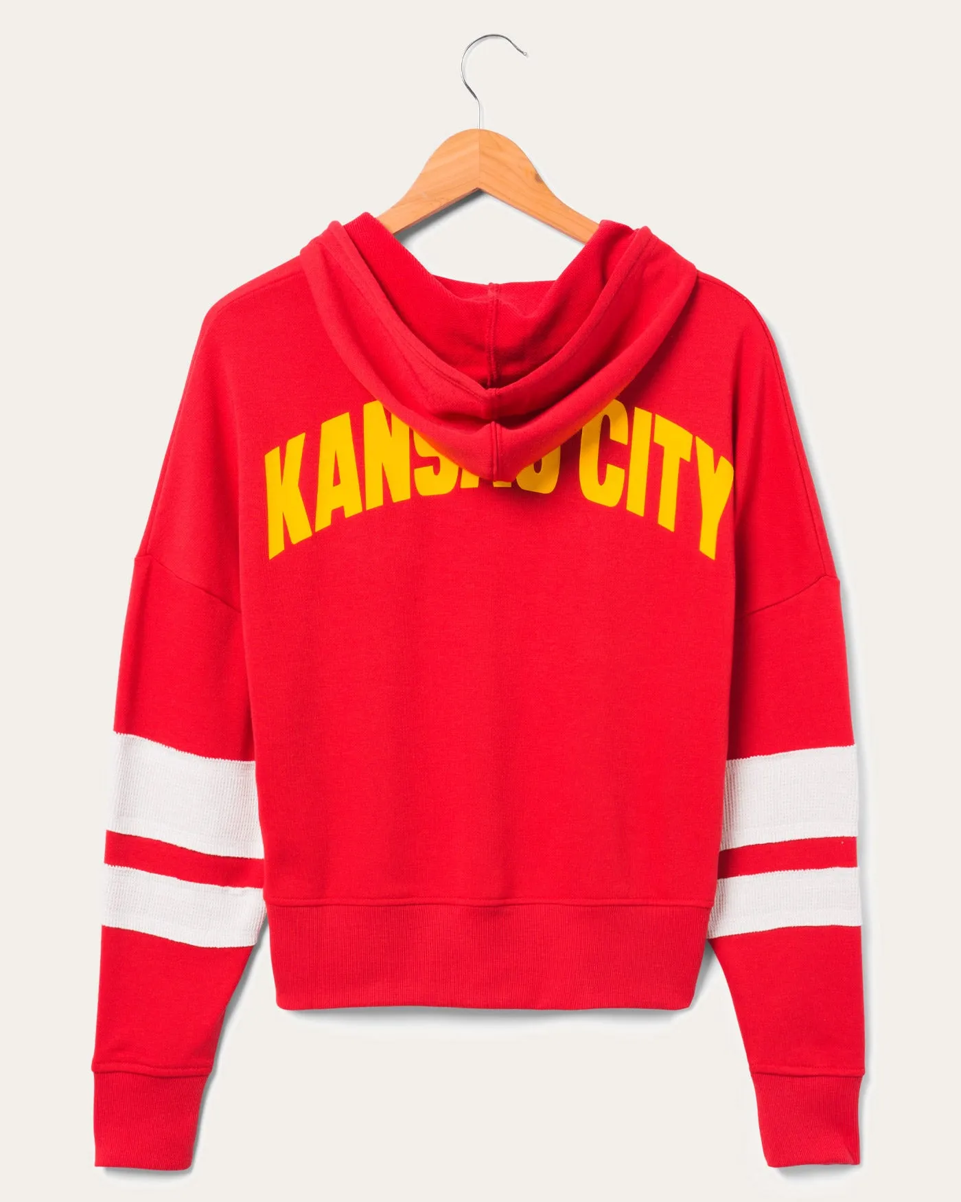 Women's NFL Chiefs Sideline Striped Fleece sold by Junk Food Clothing product image thumbnail 3