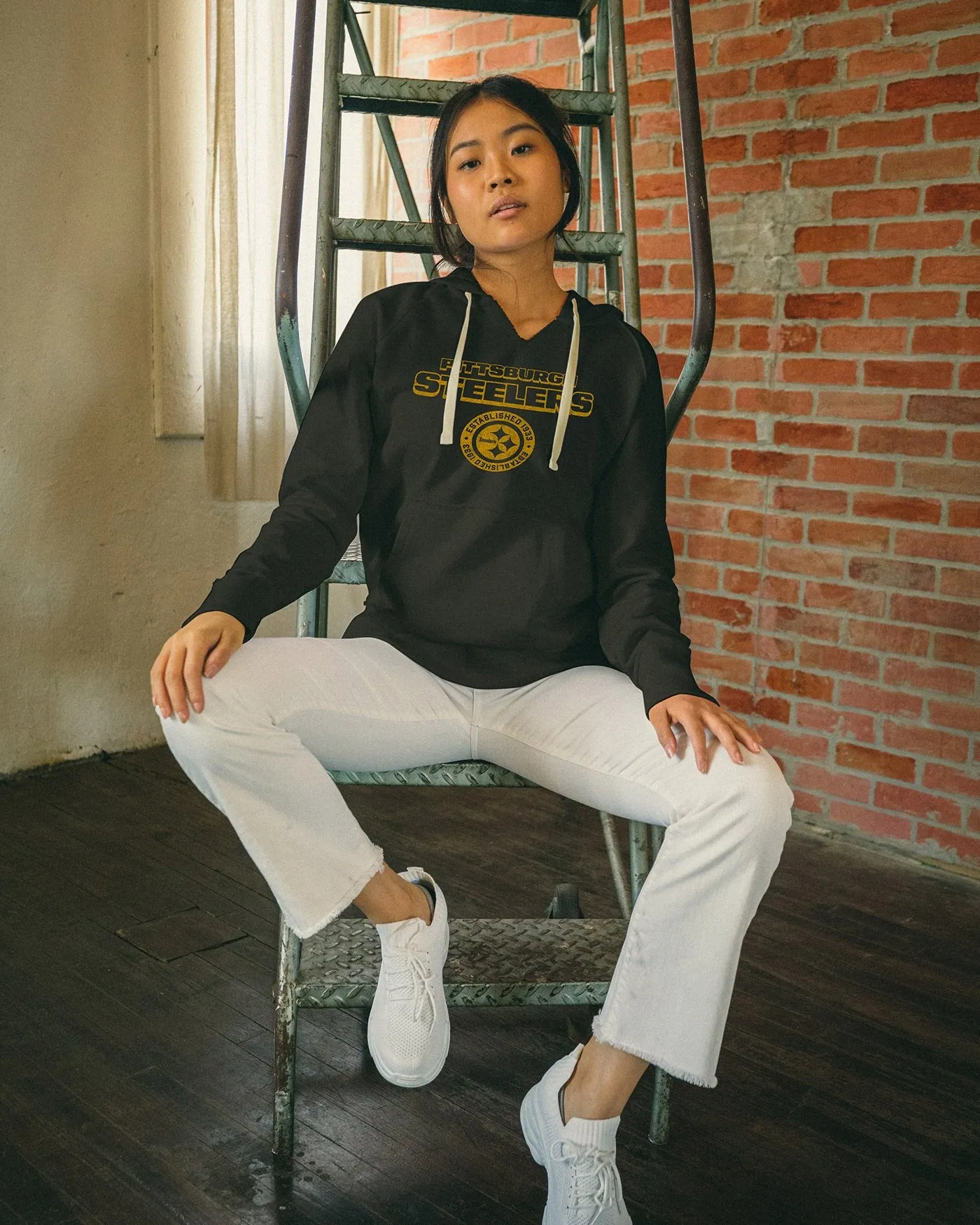 Women's NFL Pittsburgh Steelers Raw Edge Hoodie sold by Junk Food Clothing product image thumbnail 2