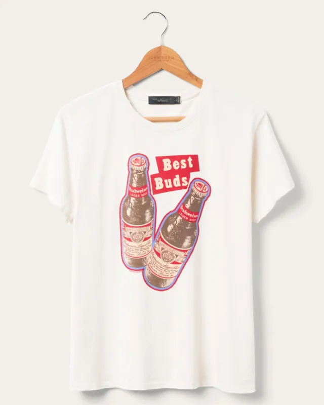 Women's Budweiser Best Buds Vintage Tee sold by Junk Food Clothing