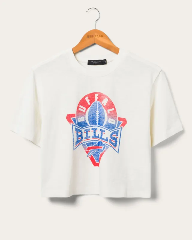 Women's Buffalo Bills Mock Neck Crop Tee sold by Junk Food Clothing