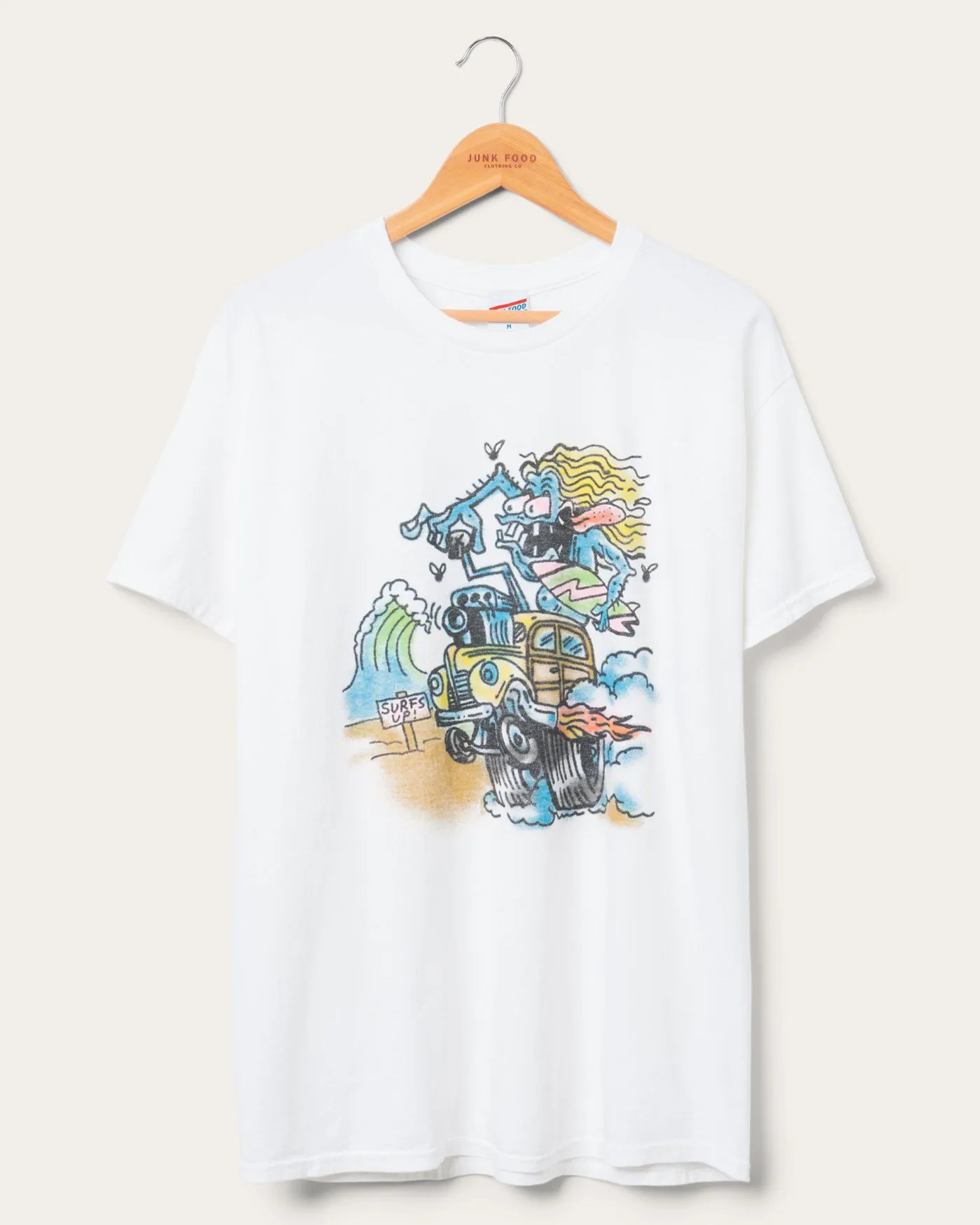 Surfs Up Airbrush Flea Market Tee sold by Junk Food Clothing