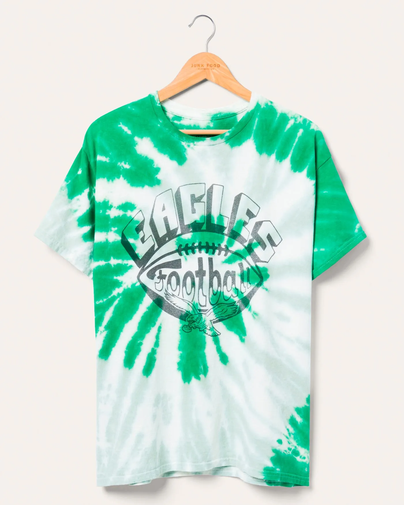 Philadelphia Eagles Football Tie Dye Tee sold by Junk Food Clothing