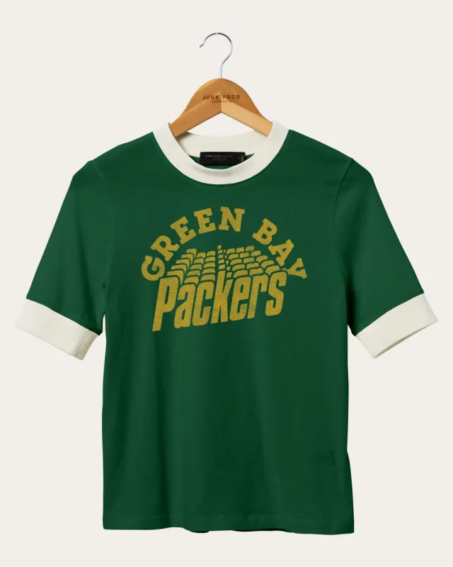 Women's NFL Green Bay Packers Slim Ringer Tee sold by Junk Food Clothing