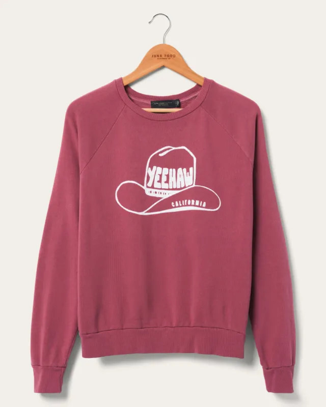 Women's Yeehaw Vintage Raglan Pullover sold by Junk Food Clothing