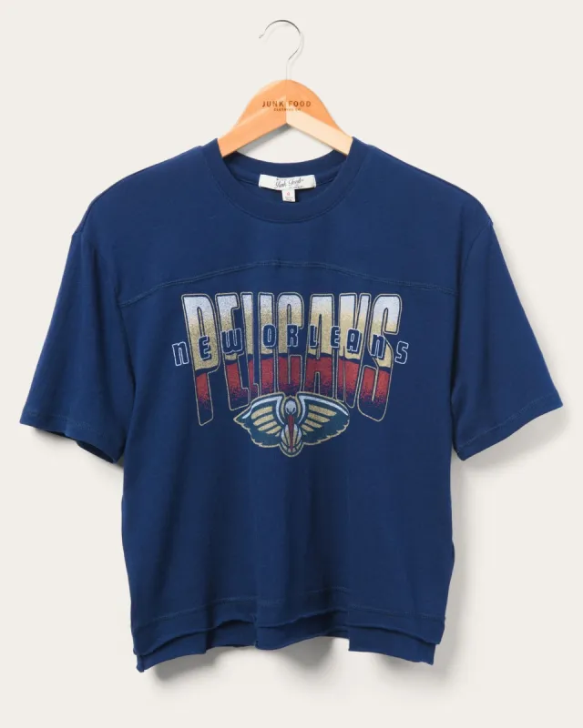 Women's Pelicans Courtside Cropped Tee sold by Junk Food Clothing
