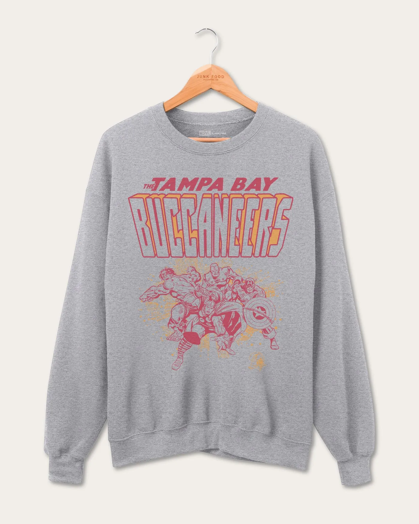 Buccaneers Avengers Throwback Crew sold by Junk Food Clothing