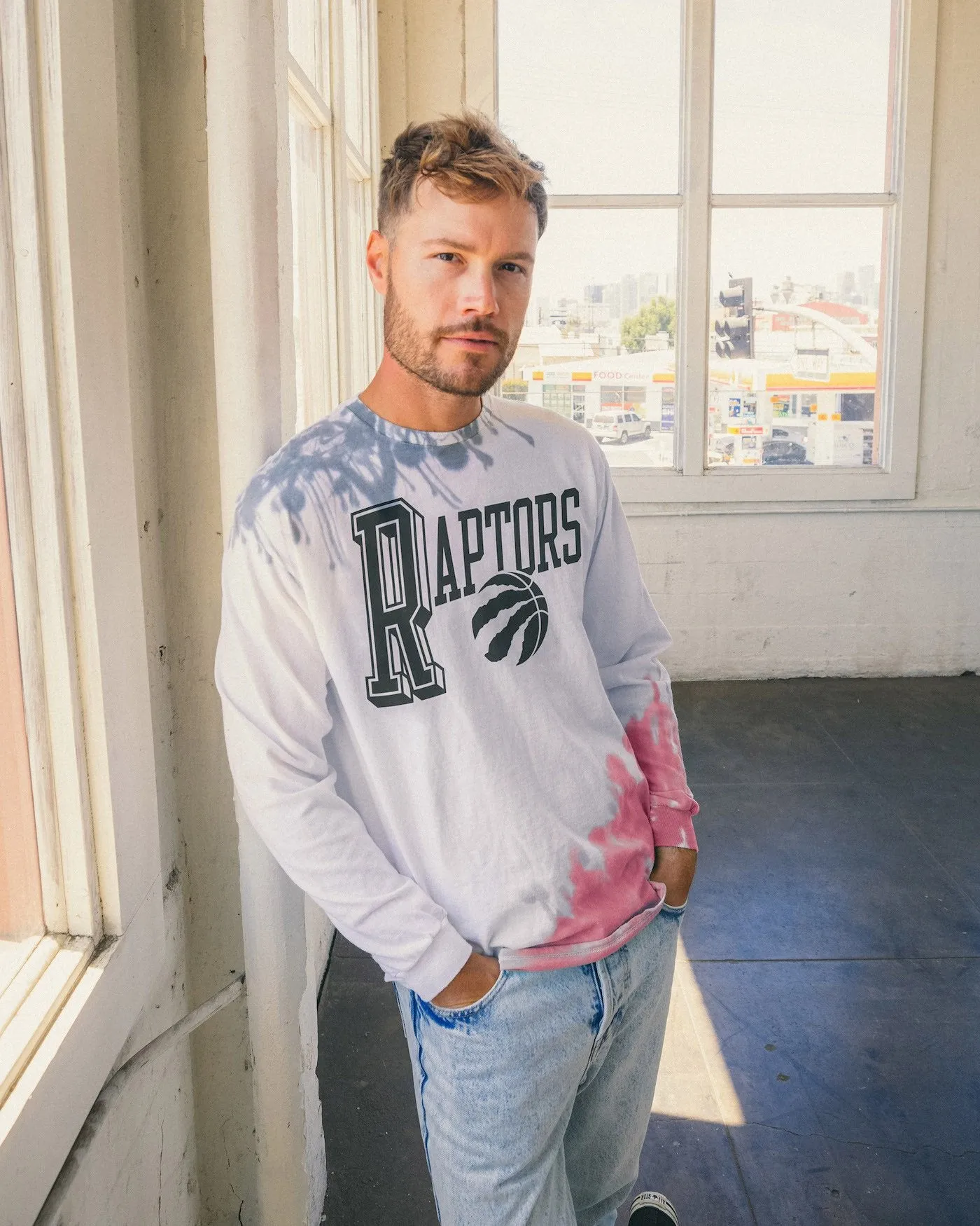 NBA Toronto Raptors Tie Dye Flea Market Long Sleeve Tee sold by Junk Food Clothing product image thumbnail 2