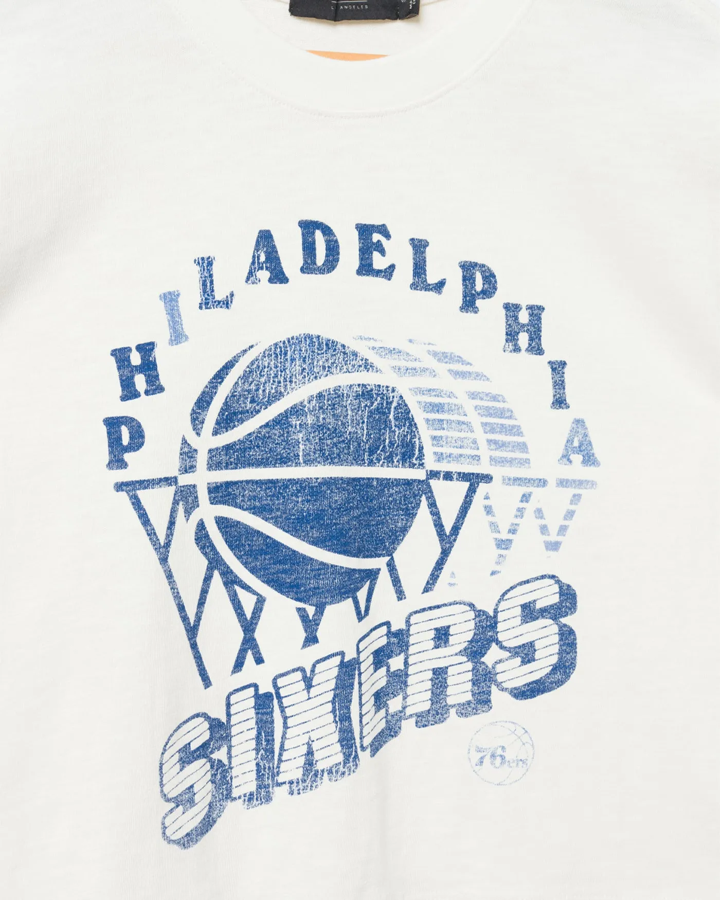 Women's 76ers Short Sleeve Mock Neck Crop Tee sold by Junk Food Clothing product image thumbnail 5