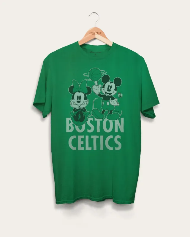 Unisex Celtics Mickey Minnie City Edition Tee sold by Junk Food Clothing