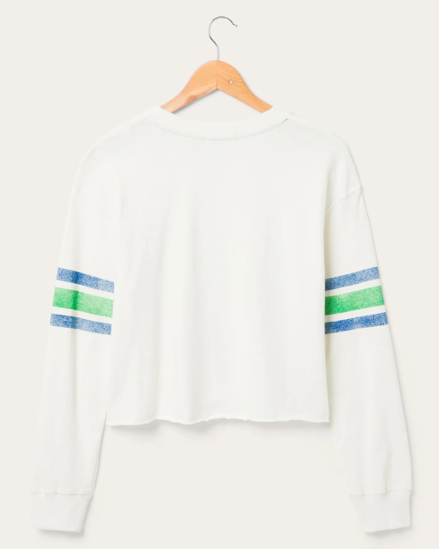 Women's Seattle Seahawks Kickoff Crop Crew Fleece sold by Junk Food Clothing product image thumbnail 2