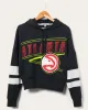 Women's Hawks Overtime Striped Fleece Hoodie sold by Junk Food Clothing