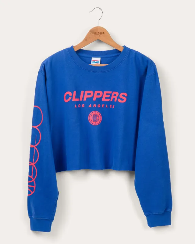 Women's Clippers Cropped Fleece sold by Junk Food Clothing