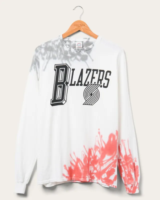 NBA Portland Trail Blazers Tie Dye Flea Market Long Sleeve Tee sold by Junk Food Clothing