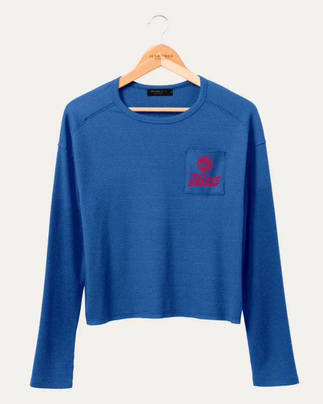 Women's NBA Philadelphia 76ers Long Sleeve Pocket Thermal sold by Junk Food Clothing