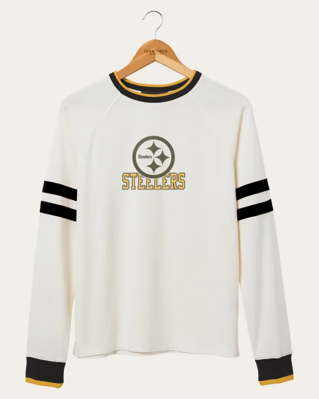 Women's NFL Pittsburgh Steelers Long Sleeve Football Crew sold by Junk Food Clothing