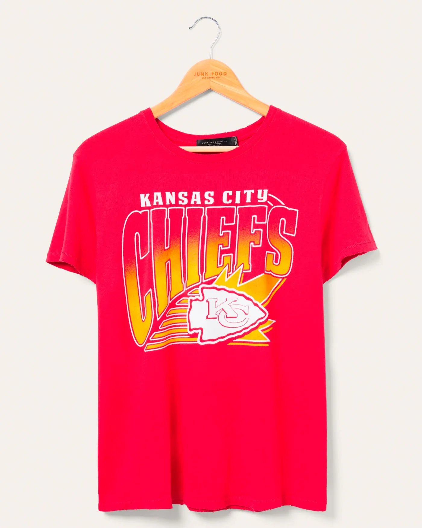 Women's Kansas City Chiefs Vintage Tee sold by Junk Food Clothing