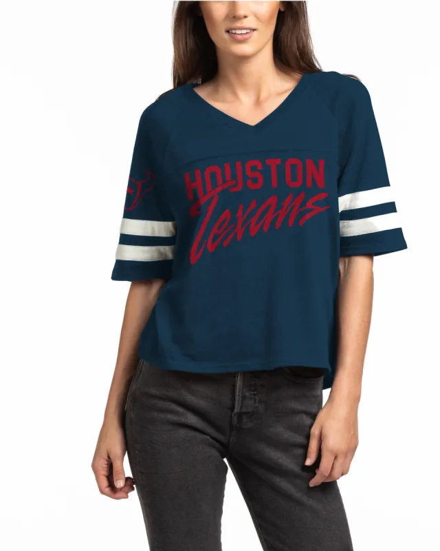 WOMENS TEXANS VNECK TEE sold by Junk Food Clothing