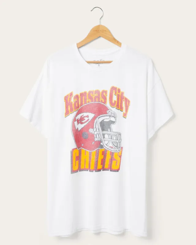 Kansas City Chiefs Throwback Helmet Flea Market Tee sold by Junk Food Clothing
