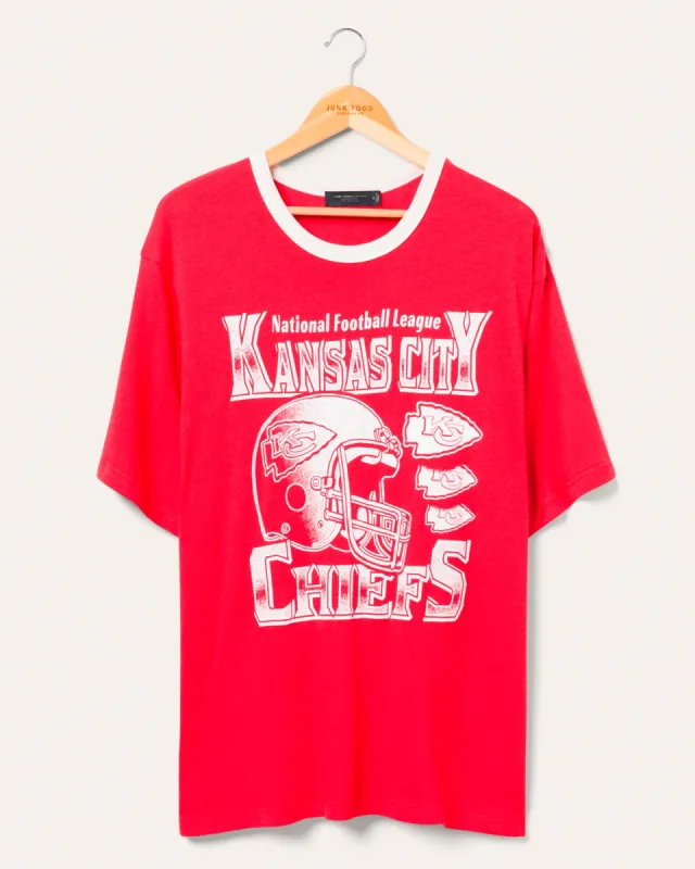 Kansas City Chiefs Oversized Ringer Tee sold by Junk Food Clothing