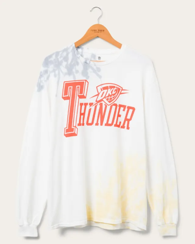 NBA Oklahoma City Thunder Tie Dye Flea Market Long Sleeve Tee sold by Junk Food Clothing