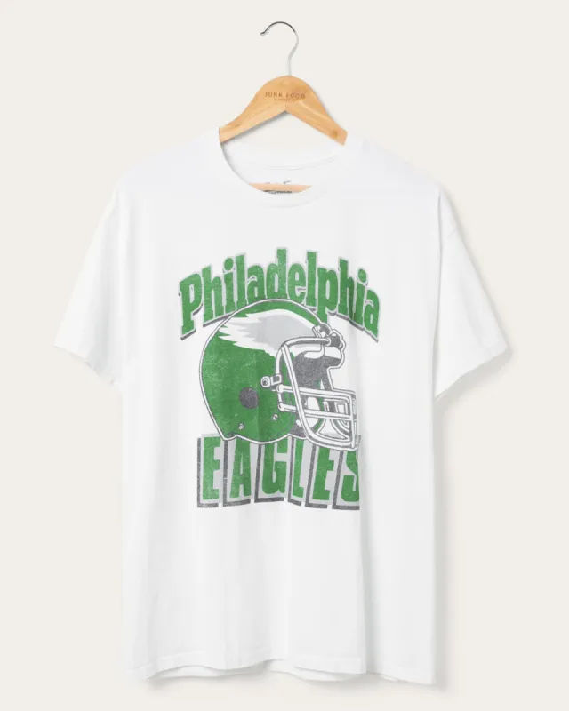 Philadelphia Eagles Throwback Helmet Flea Market Tee sold by Junk Food Clothing