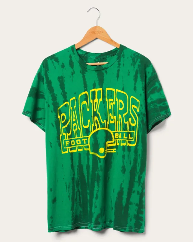 Packers Tie Dye Short Sleeve Tee sold by Junk Food Clothing