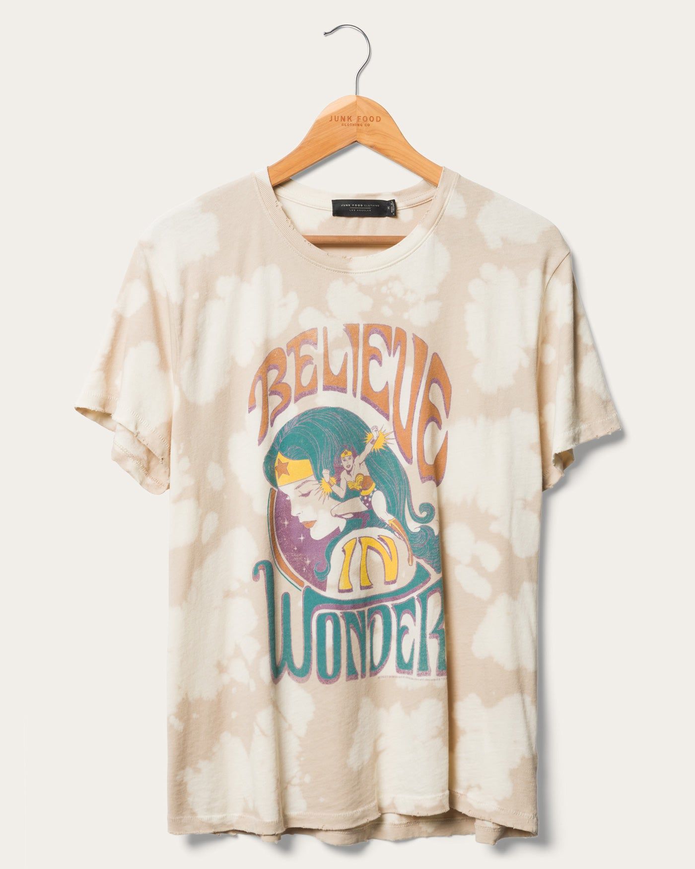 Women's Wonder Woman Believe In Wonder Vintage Tee sold by Junk Food Clothing