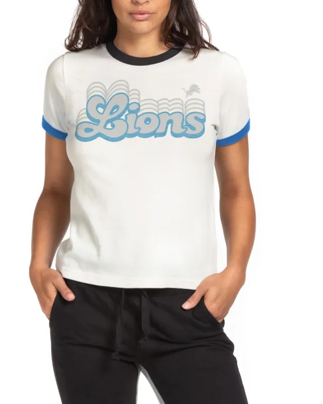 WOMENS LIONS RETRO RINGER TEE sold by Junk Food Clothing