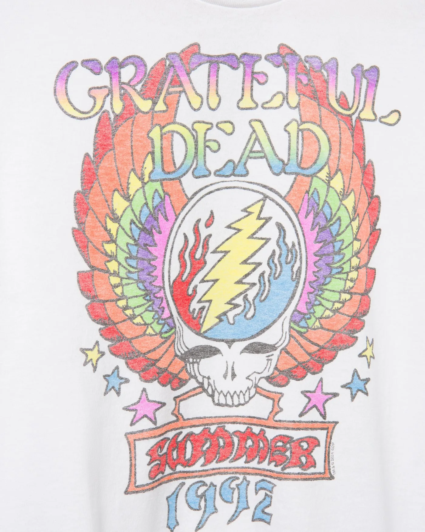 Women's Grateful Dead Winged Skull Flea Market Crop Tee sold by Junk Food Clothing product image thumbnail 4