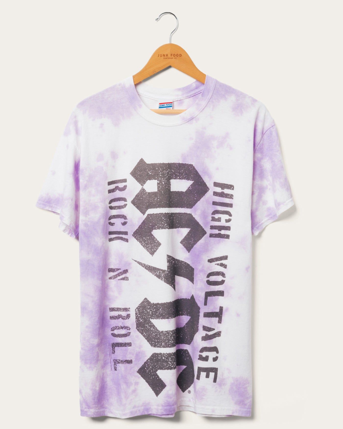 AC/DC High Voltage Oversized Print Flea Market Tee sold by Junk Food Clothing