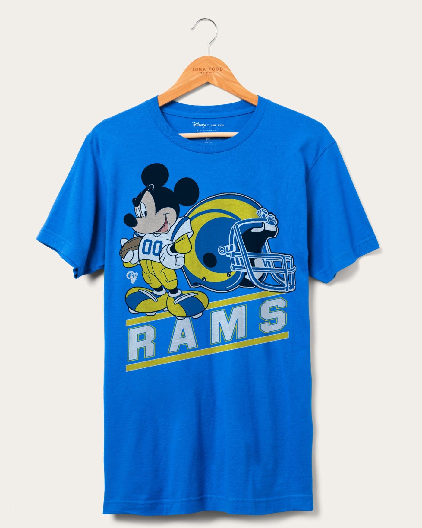 Rams Disney Mickey Came to Play Fan Tee sold by Junk Food Clothing
