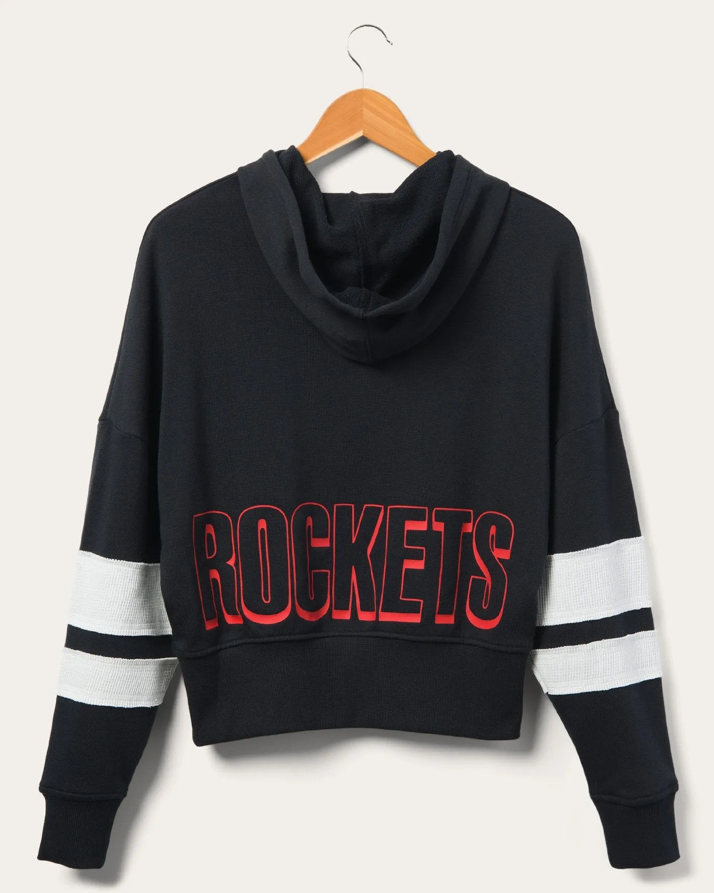 Women's Rockets Overtime Striped Fleece Hoodie sold by Junk Food Clothing product image thumbnail 2